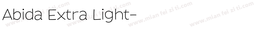 Abida Extra Light字体转换